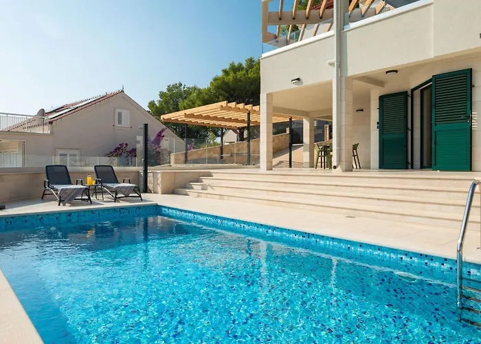 Villa Luxury Leisure Seaside Brac With Private Pool Milna